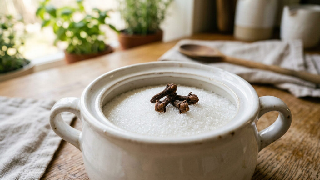 Colocar 3 cravos-da-índia dentro do açucareiro: a barreira aromática natural que impede a entrada de formigas sem alterar o sabor do açúcar