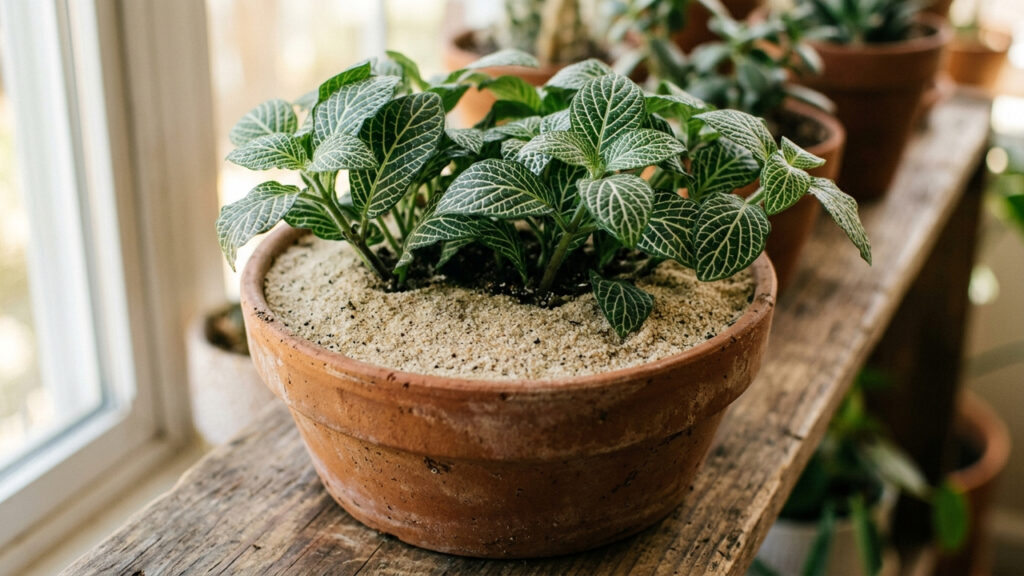 Cobrir a superfície do vaso com areia seca: o truque simples que impede a postura de ovos e sufoca as larvas de mosquinhas na terra