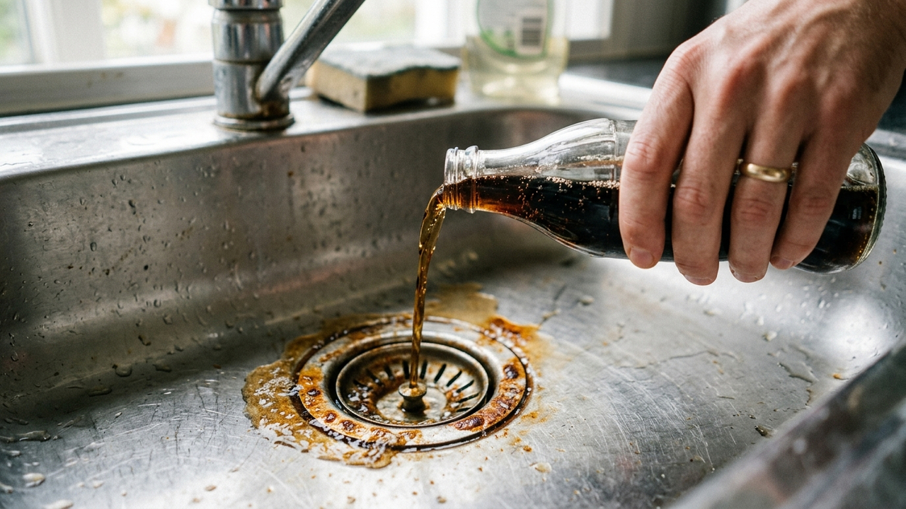Ralo de pia com início de ferrugem: a bebida comum da geladeira que ajuda a dissolver a oxidação do metal sem esforço