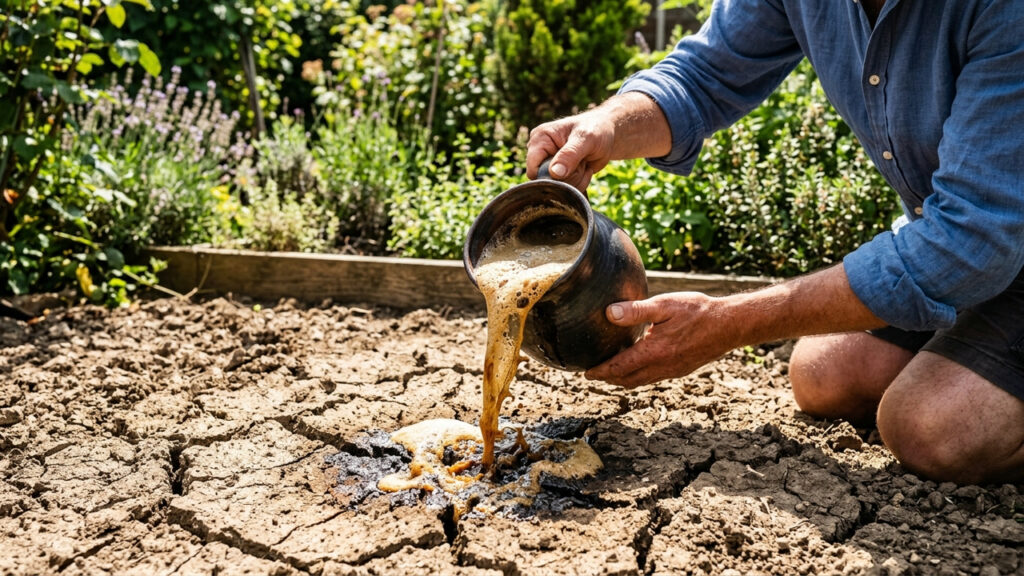 Extrato de juá na irrigação de canteiros: como a saponina natural quebra a tensão superficial e faz a água penetrar na terra esturricada