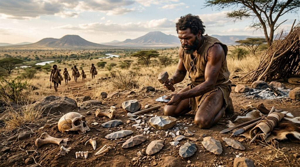A evolução humana reúne várias espécies do gênero Homo. Fósseis, ferramentas e DNA revelam como nossos ancestrais surgiram, migraram e coexistiram