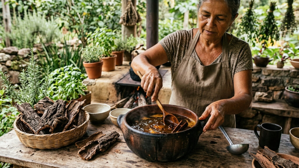 Pulverizar extrato de casca de barbatimão nas folhas: como a alta carga de taninos adstringentes combate e estanca bacterioses no jardim