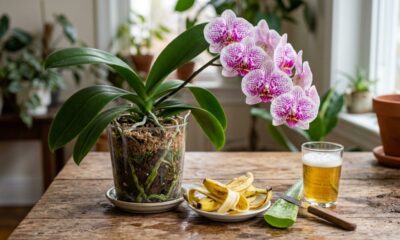 Basta colocar no vaso da orquídea uma vez por mês: esta mistura caseira leva 3 ingredientes e é usada para favorecer crescimento e floração