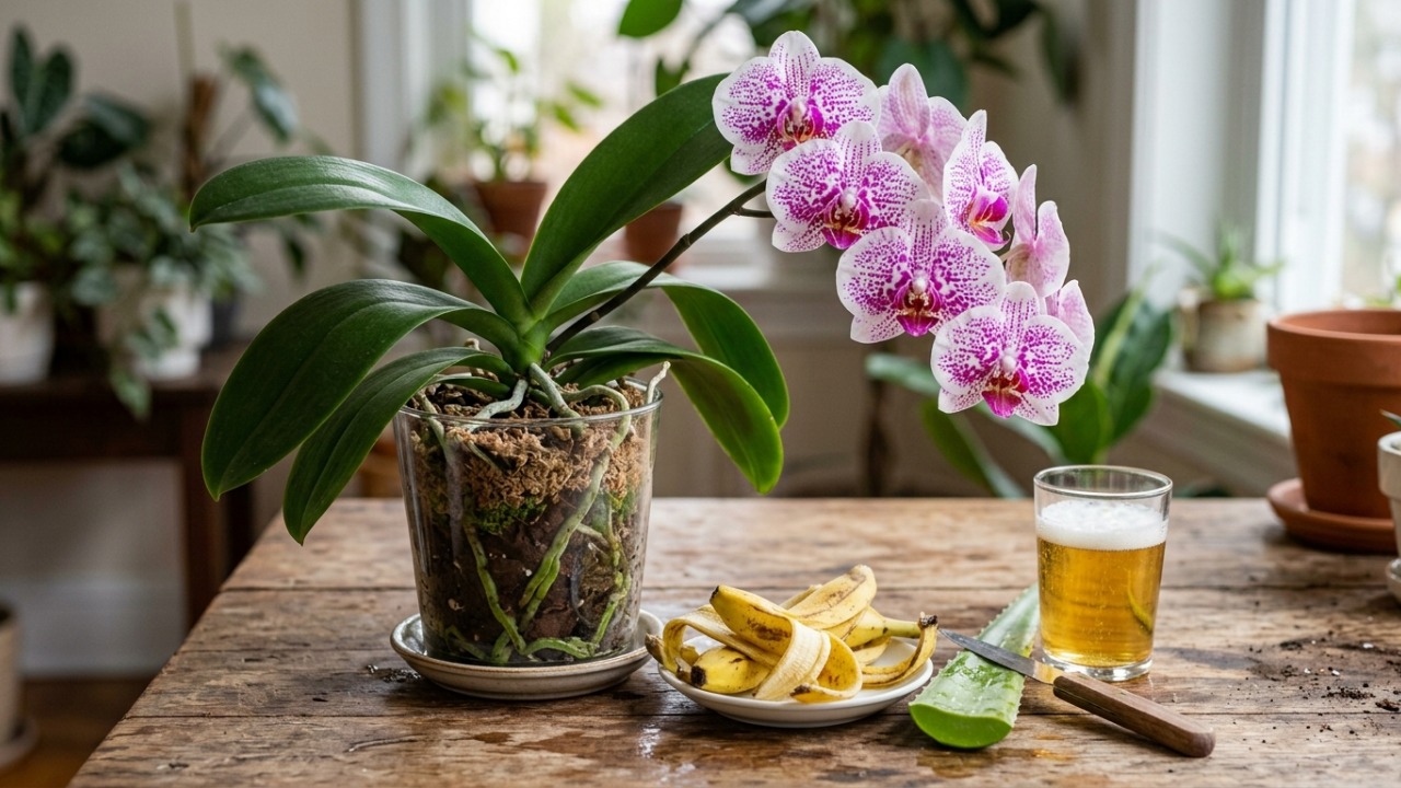 Basta colocar no vaso da orquídea uma vez por mês: esta mistura caseira leva 3 ingredientes e é usada para favorecer crescimento e floração
