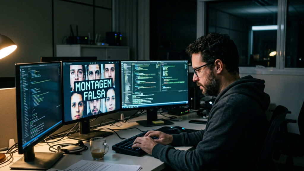 Programador cria montagem falsa com inteligência artificial usando rosto de colega de trabalho e é preso em flagrante por crime cibernético