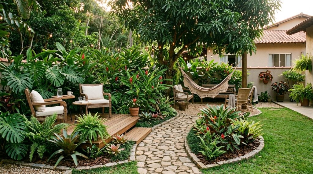 Pedreiro mostra como o quintal tradicional pode ganhar novas funções sem perder o espaço para plantas e descanso
