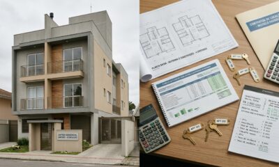 Quanto custa construir um sobrado com 4 apartamentos de 40 m² para ter renda de R$ 4.400 por mês de aluguel