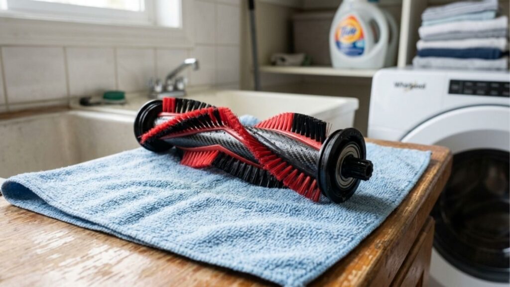 Remover e lavar o rolo do aspirador elétrico com água morna e sabão neutro ao invés de usar produtos abrasivos: para que serve o truque e como ele aumenta a vida útil do aparelho