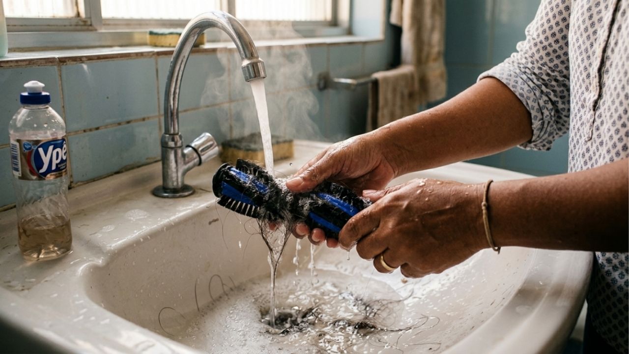 Remover e lavar o rolo do aspirador elétrico com água morna e sabão neutro ao invés de usar produtos abrasivos: para que serve o truque e como ele aumenta a vida útil do aparelho