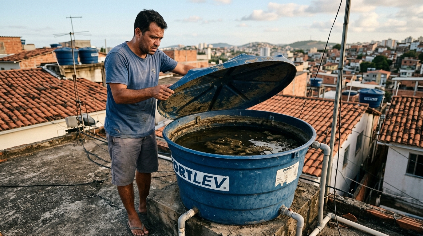 Cinco conselhos para quem faz tempo que não inspeciona a caixa d’água no terraço: o que procurar, o risco de contaminação e a limpeza básica