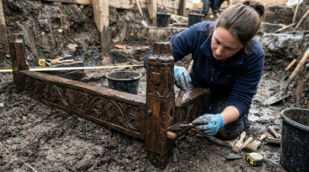 Arqueólogos desenterram um estranho leito de sepultamento romano em Londres, preparado para "a vida após a morte" e preservado intacto por quase 2.000 anos