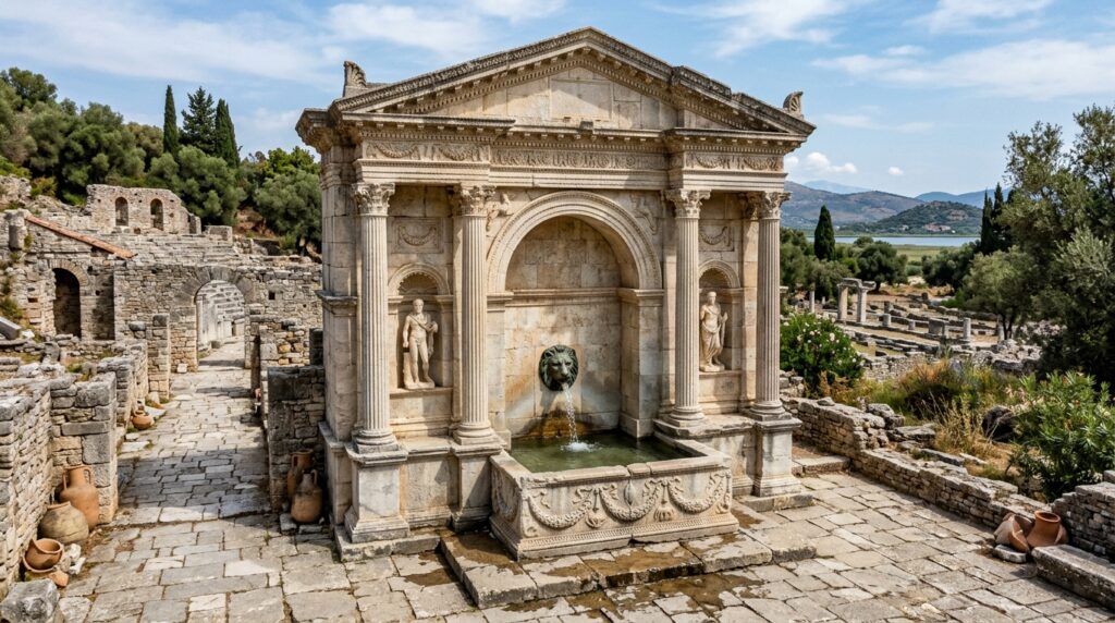A arqueologia de Butrint mostra como engenharia romana e tradição grega se encontraram em obras públicas usadas para reforçar identidade, prestígio e integração provincial