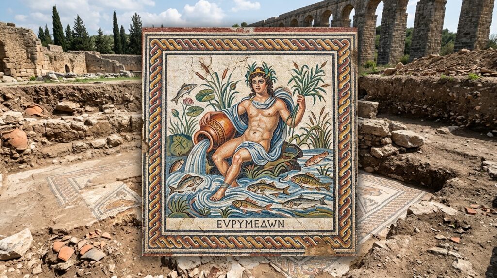 Um mosaico romano de 1.800 anos, adorado por um deus quase desconhecido do rio, descoberto na Turquia