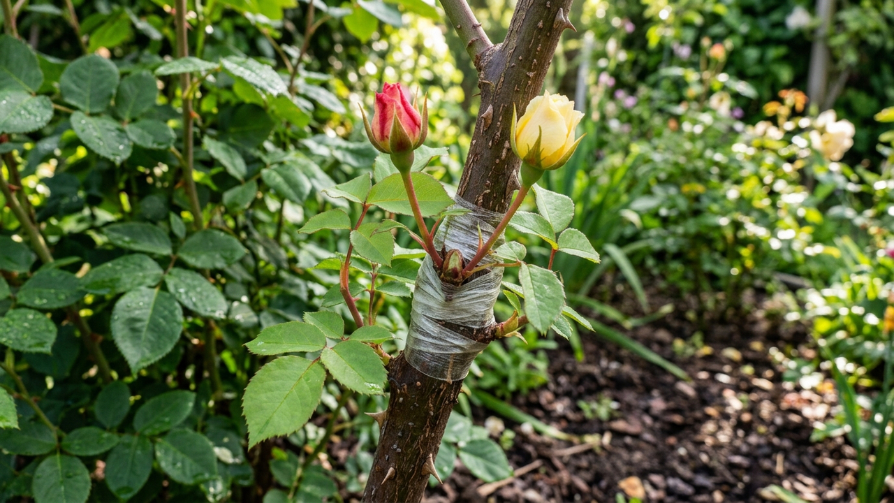 Como fazer enxertia de borbulha em roseiras: o passo a passo da técnica de escudo para combinar flores de duas cores diferentes no mesmo pé