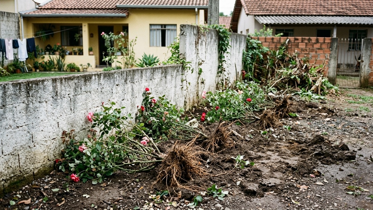 Vizinho arranca 12 roseiras do jardim ao lado depois de discussão por causa do muro e descobre que destruir plantas de outra pessoa pode até virar caso criminal