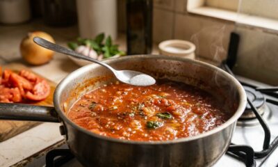 Colocar uma pitada de açúcar no molho de tomate: para que serve e por que é recomendado para o resultado final
