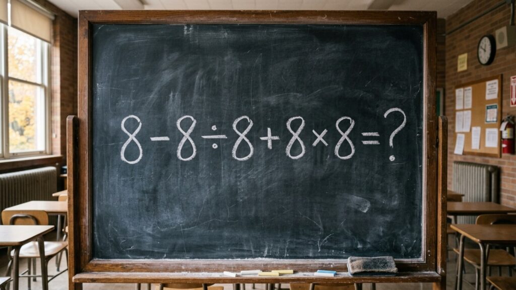 Muitos aprenderam esta regra quando eram crianças, mas hoje erram: quanto é 8 - 8 ÷ 8 + 8 × 8?
