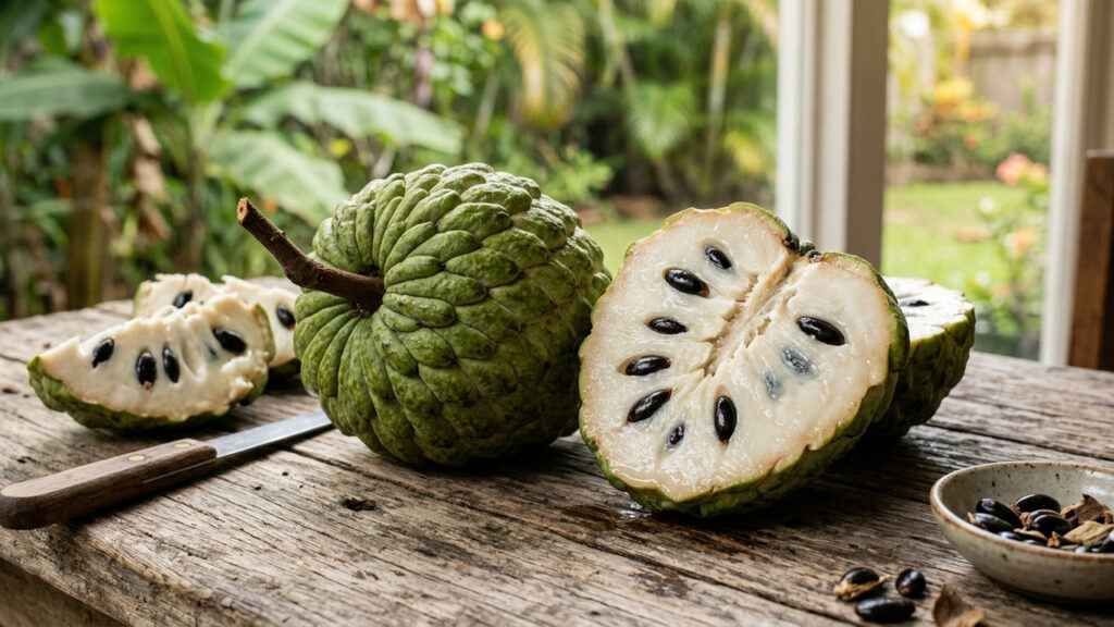 Adeus, abacate: essa fruta de casca verde-escura esconde uma polpa branca aveludada com textura cremosa e sabor adocicado de baunilha
