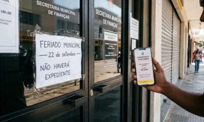 Feriado confirmado para terça-feira, 22 de setembro, pode fechar bancos, escolas e órgãos públicos nestas cidades