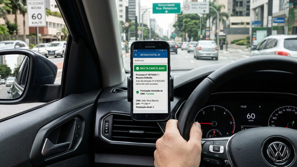 Motorista atravessa cruzamento no sinal verde, sofre autuação indevida de R$ 195 por falha técnica de radar e Justiça cancela a pontuação