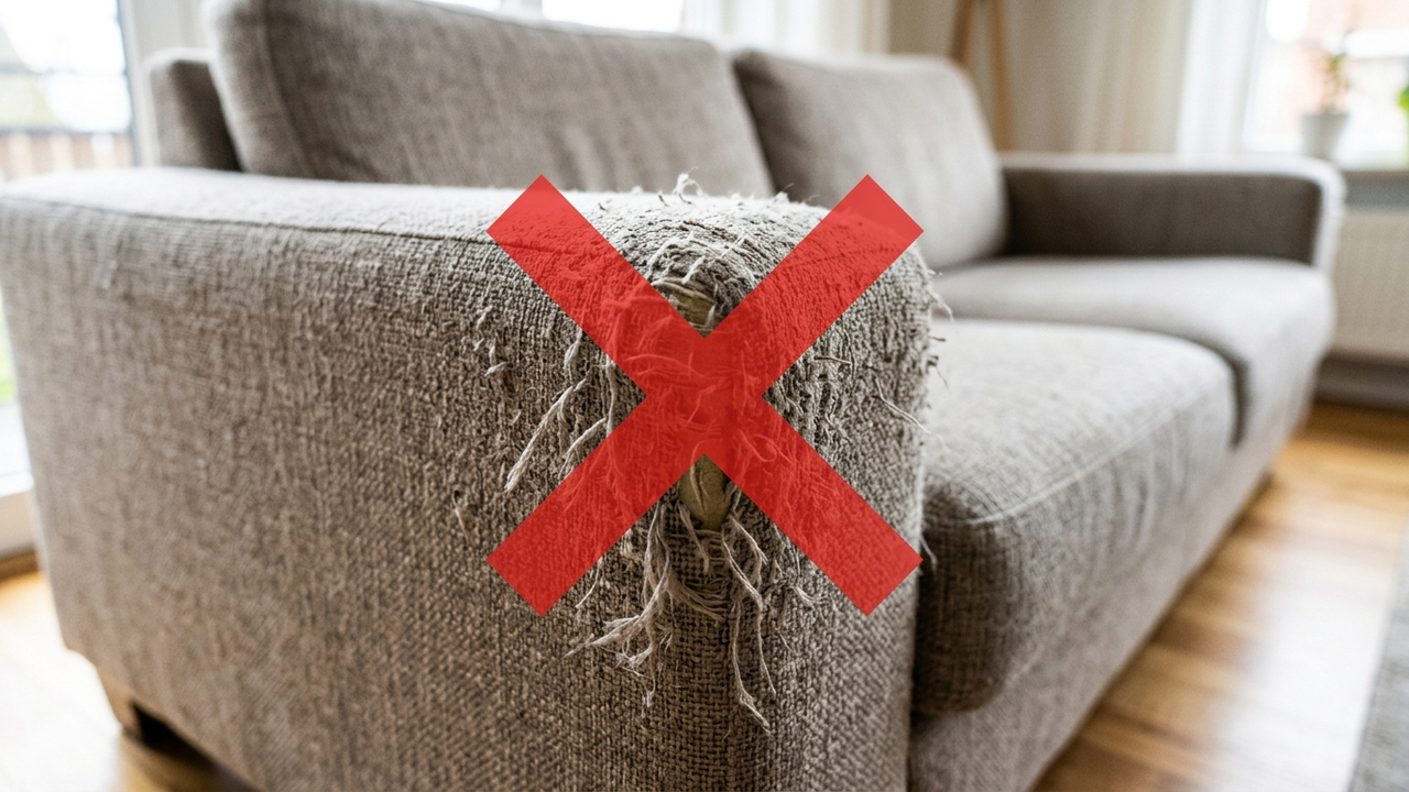 Adeus sofá arranhado por gatos e cachorros: a comparação de resistência entre suede e linho sintético para quem quer durabilidade na sala