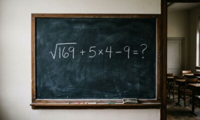 Parece conta de criança, mas √169 + 5 × 4 – 9 engana quem esquece uma regra básica