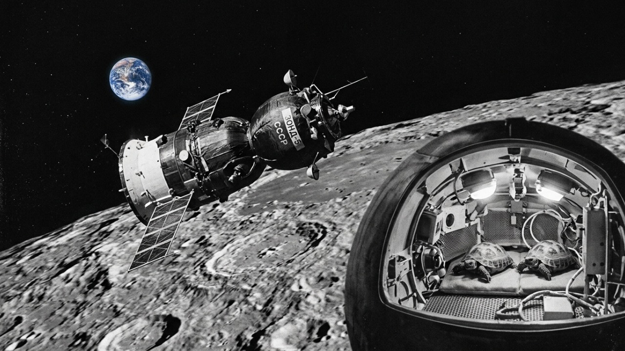 Em 1968, duas tartarugas deram a volta na Lua antes de qualquer ser humano e, cerca de 6 dias depois, retornaram vivas à Terra, tornando-se os primeiros animais a completar uma viagem circumlunar