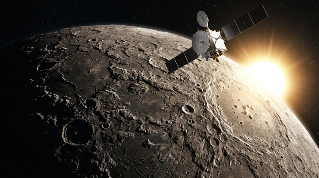 A missão BepiColombo se prepara para estudar Mercúrio em detalhes, analisando seu núcleo metálico, campo magnético, superfície e possíveis sinais de gelo polar