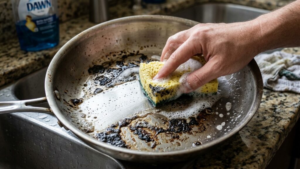 Deixar as panelas queimadas de molho com bicarbonato à noite, antes de dormir: para que serve e por que recomendam sempre que grudar