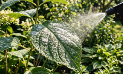 Sem acumular sal prejudicial na terra: como usar bicarbonato de potássio para matar o fungo oídio e proteger folhas de vasos sem queimar raízes