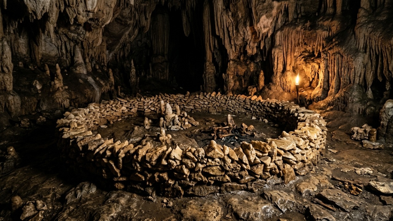 A 336 metros de profundidade, arqueólogos descobrem círculos de pedra feitos há 176,5 mil anos e levantam novas perguntas sobre os neandertais
