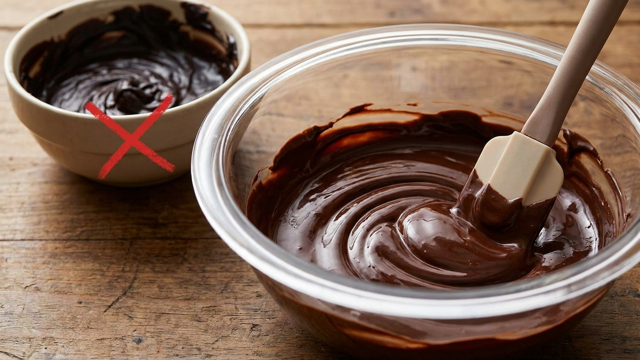 O método correto e seguro para derreter chocolate no micro-ondas sem queimar nem empelotar o fundo da tigela