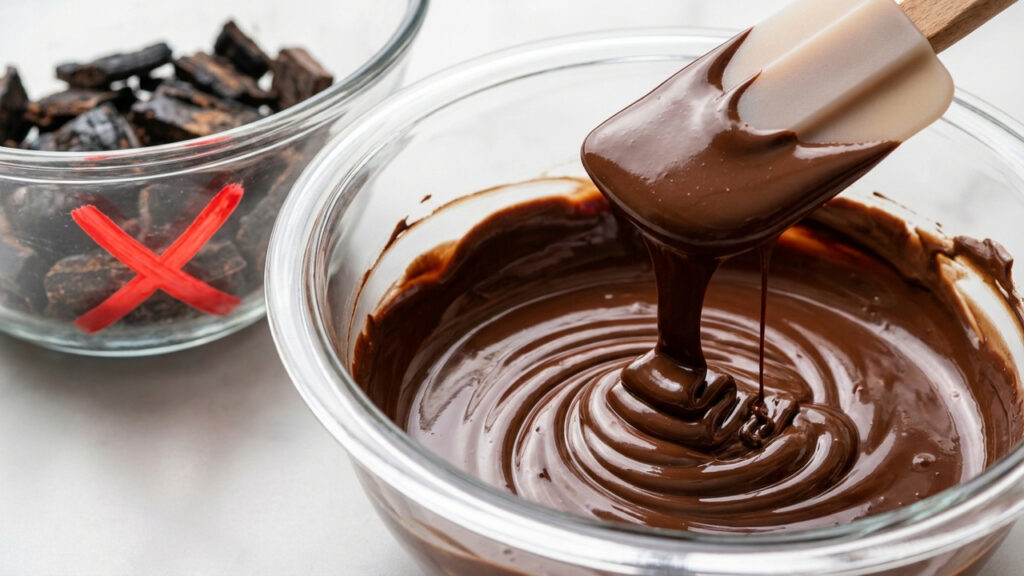 O método correto e seguro para derreter chocolate no micro-ondas sem queimar nem empelotar o fundo da tigela