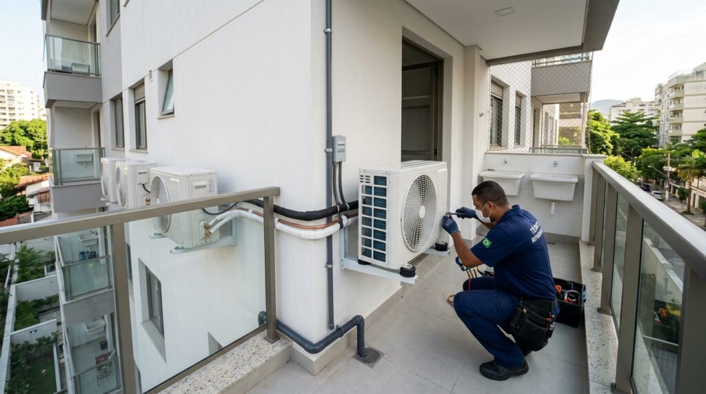 Morador instala ar-condicionado em apartamento para fugir do calor, mas acaba iniciando uma guerra entre vizinhos por causa da fachada do prédio