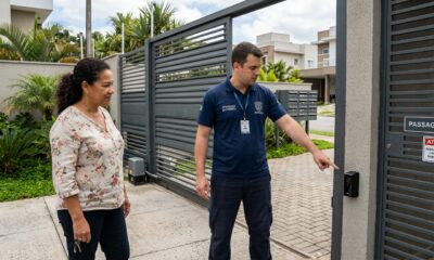 Morador instala portão automático e descobre qual distância o sensor precisa ter para não fechar sobre a criança