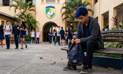 Escola particular expulsa aluno por pintar o cabelo de azul, família processa por preconceito e colégio é multado em R$ 30 mil pela Justiça