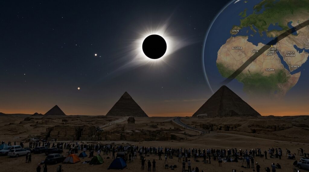 Na escuridão do meio-dia: o eclipse solar total que fará o dia virar noite por mais de 6 minutos e não repetirá esse espetáculo raro antes de 2114