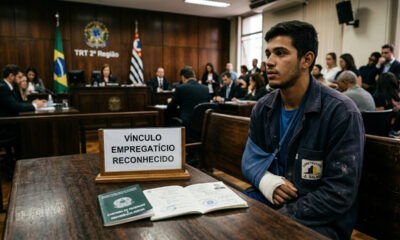 Jovem sofre acidente grave no 1º emprego em teste sem carteira assinada e Justiça reconhece vínculo e direitos trabalhistas desde o 1º dia