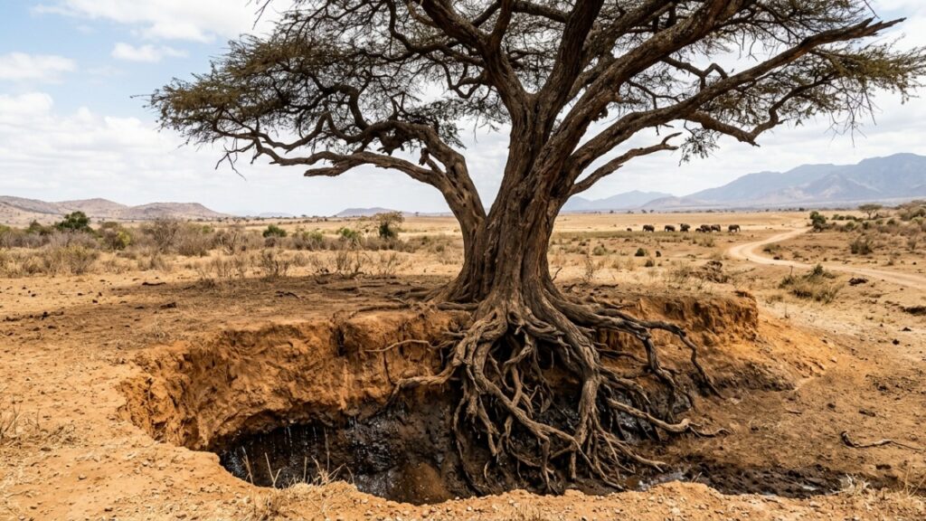 Provérbio africano do dia: “A árvore mais alta da floresta não é a mais forte, mas aquela cujas raízes aprenderam a beber onde ninguém mais cava.” Uma reflexão sobre paciência, profundidade e resistência nos tempos difíceis