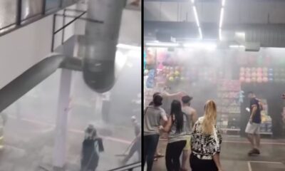 Vídeo: Incêndio atinge loja no subsolo do Mercadão de Madureira no Rio
