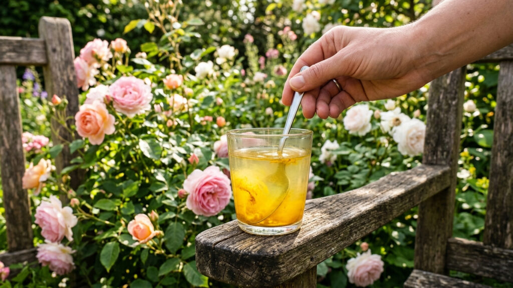 Misturar açafrão-da-terra em água morna para aplicar nas roseiras: a receita natural que elimina manchas escuras e combate o fungo preto