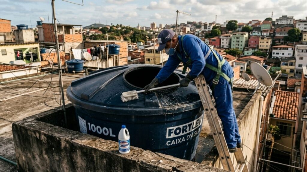Encanador que caça vazamentos há anos repete o mesmo alerta: soda cáustica não deve ser jogada no ralo porque derrete e deforma a tubulação de PVC a longo prazo, a caixa d'água precisa ser limpa a cada seis meses para evitar contaminação, a pressão da rua exige válvula redutora em apartamentos de andares baixos, e são os microvazamentos na válvula de descarga que podem inflar bruscamente o valor da conta