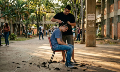 Veteranos amarram calouro de faculdade e raspam cabelo à força, brincadeira vira caso de polícia e 3 estudantes são indiciados por agressão