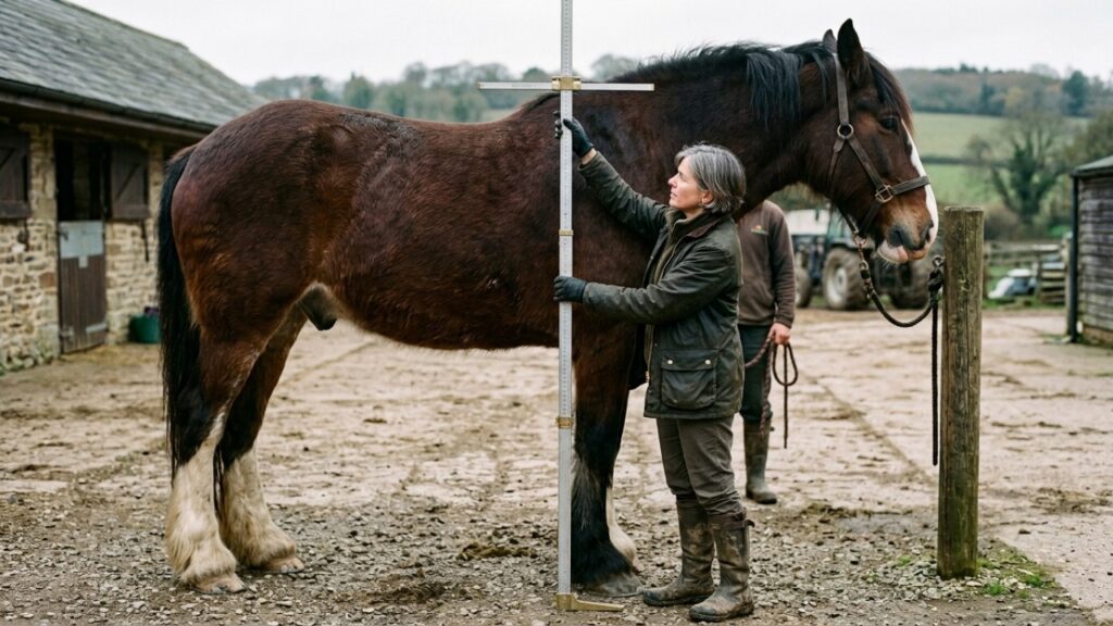 Com 1,99 metro de altura e cerca de 890 quilos, Hugo entra para o Guinness como o cavalo vivo mais alto do mundo e ainda não terminou de crescer