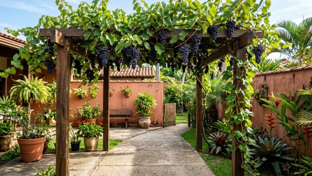 4 plantas frutíferas que podem crescer em cercas e pergolados, economizam espaço e ainda deixam o jardim mais bonito e produtivo