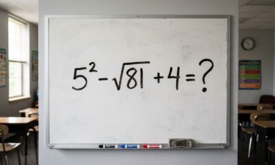 Uma conta curta que engana muita gente: tente resolver 5² − √81 + 4 de cabeça antes de conferir a resposta