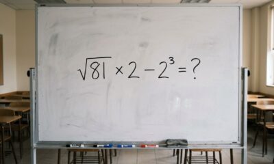 Você ainda lembra da regra da escola? Esta conta simples, √81 × 2 − 2³, faz muita gente responder errado