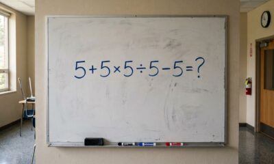 Parece que repetir o número facilita a conta, mas 5 + 5 × 5 ÷ 5 – 5 exige atenção a um detalhe que muda completamente a resposta