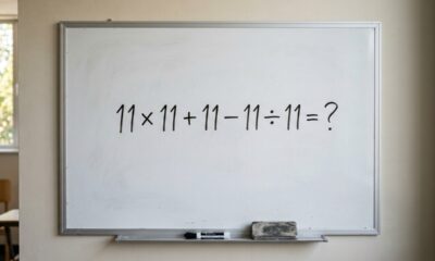 Um único número repetido deixa esta conta mais traiçoeira do que parece: 11 × 11 + 11 - 11 ÷ 11