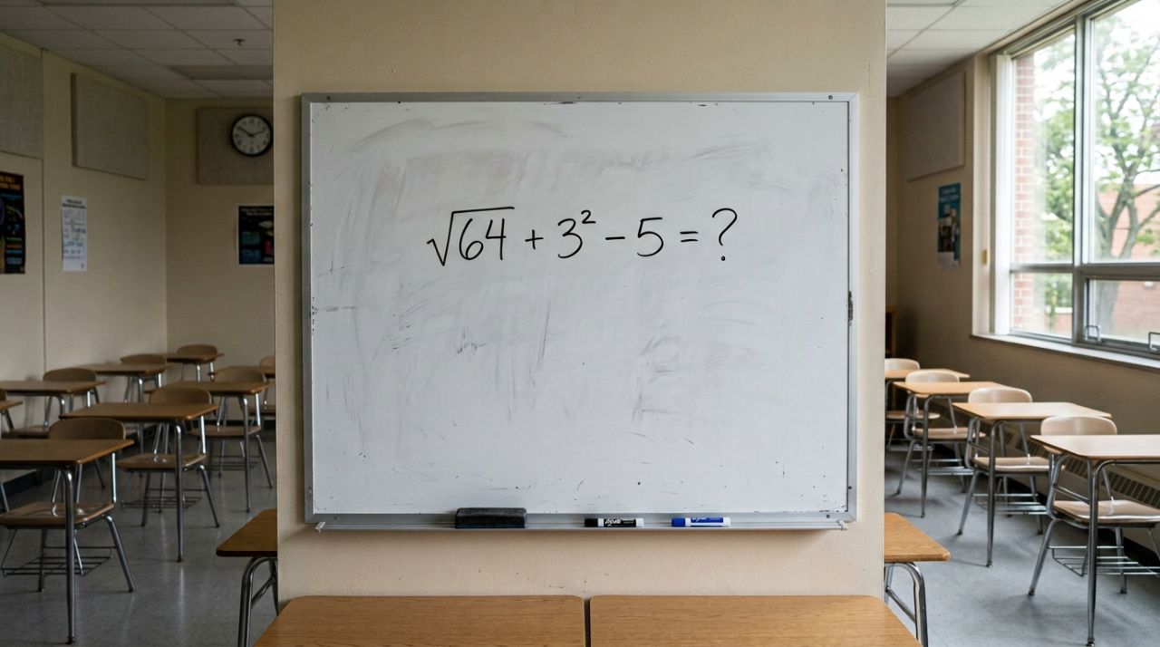 Parece conta de escola, mas exige atenção: √64 + 3² − 5